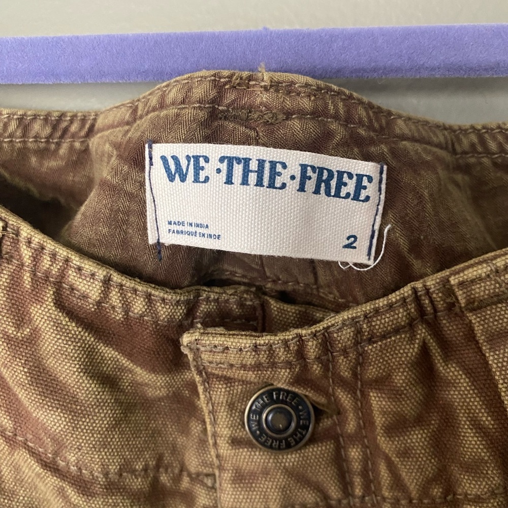FREE PEOPLE x WE THE FREE SuperSonic Slim Cropped Brown Jeans Size 2 - Picture 10 of 12